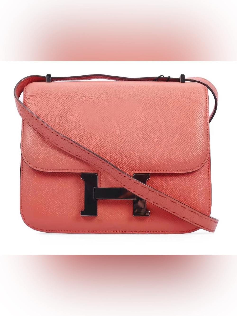HERMÈS Epsom Calfskin Shoulder Bags Hermes Constance Feu Orange 71458326 ce